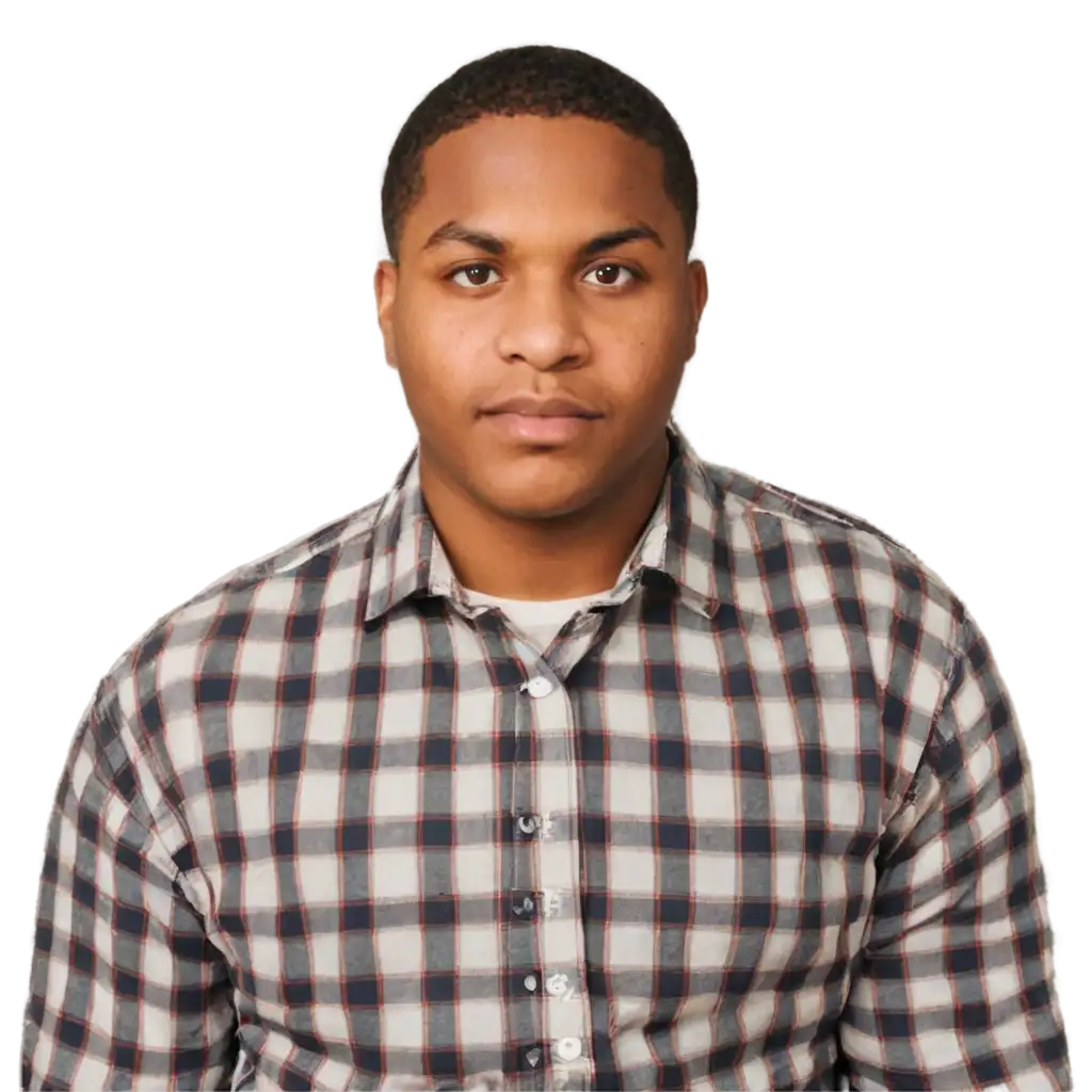 HighQuality-PNG-Image-of-a-20YearOld-African-American-Man-with-Melasma-and-Checkered-Shirt