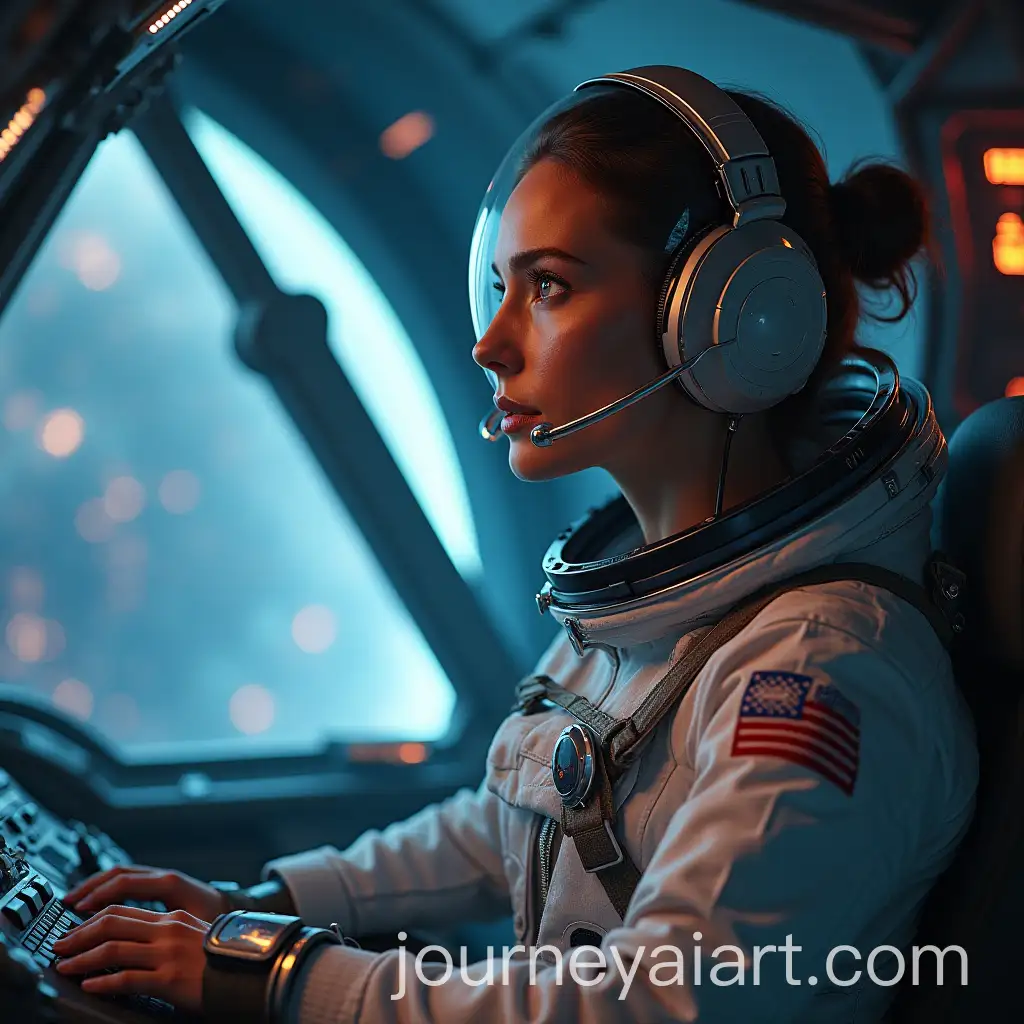 AI-Image-ExpansionWoman-Astronaut-Commanding-a-Cosmic-Mission-in-a-Spaceship