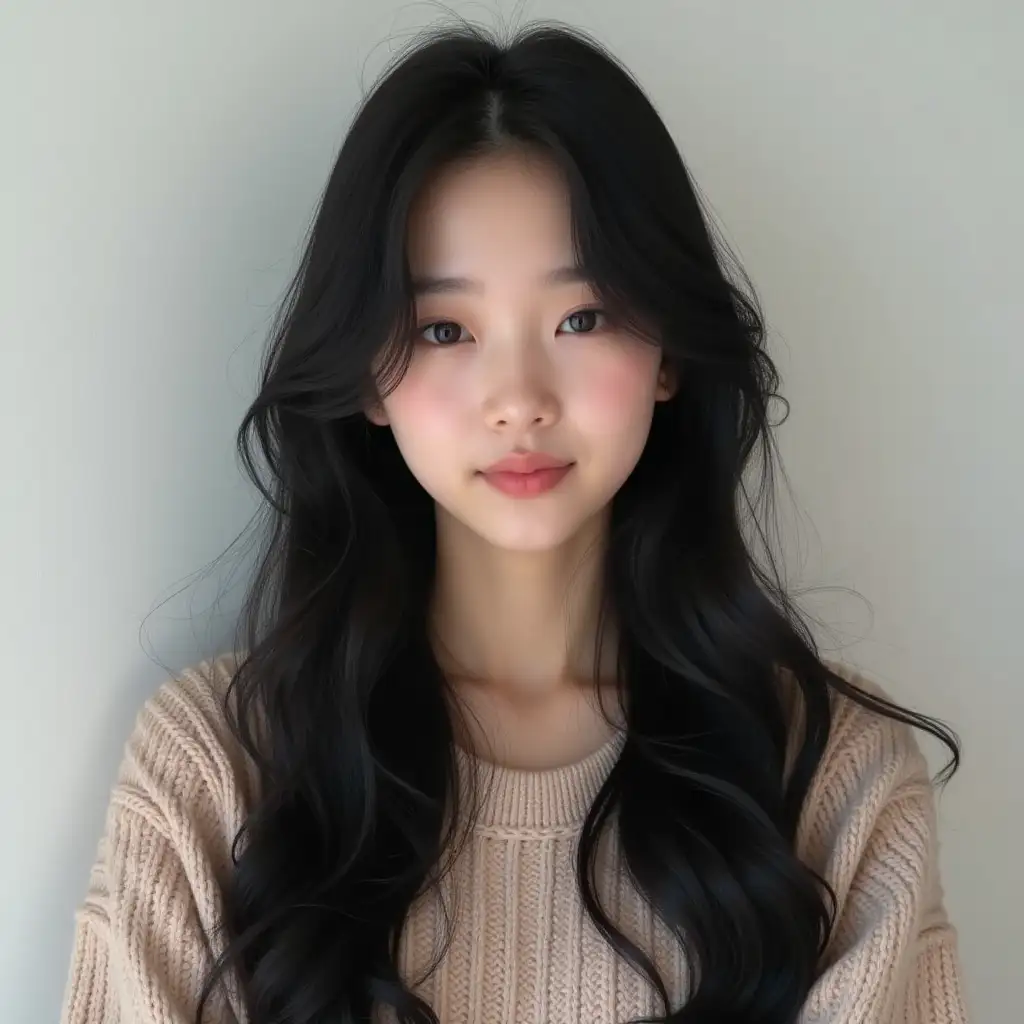 Beautiful-Korean-Teenage-Girl-with-Long-Black-Hair-and-Natural-Charm