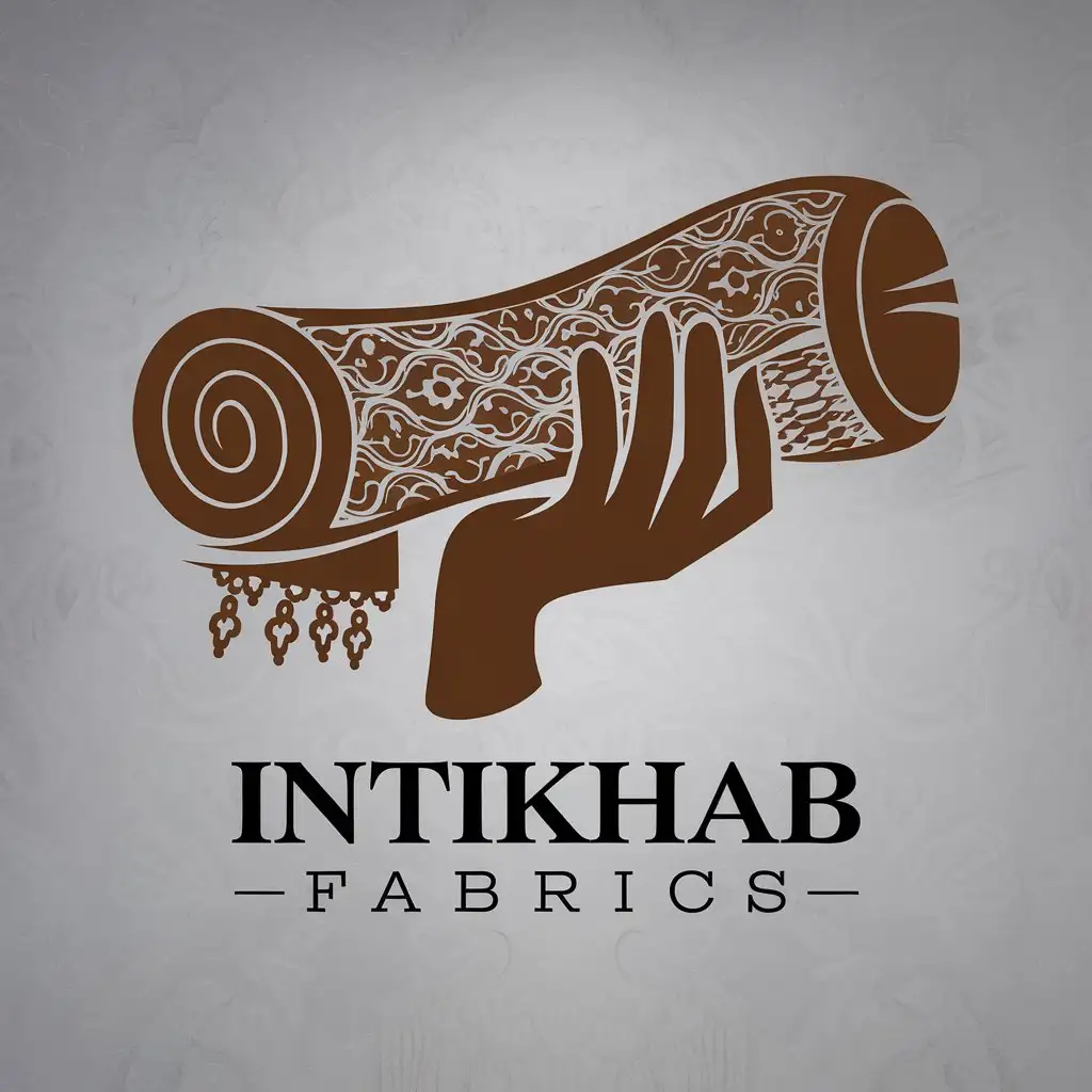 LOGO Design for Intikhab Fabrics Elegant Trustworthy Brand for Premium Unstitched Mens Fabrics