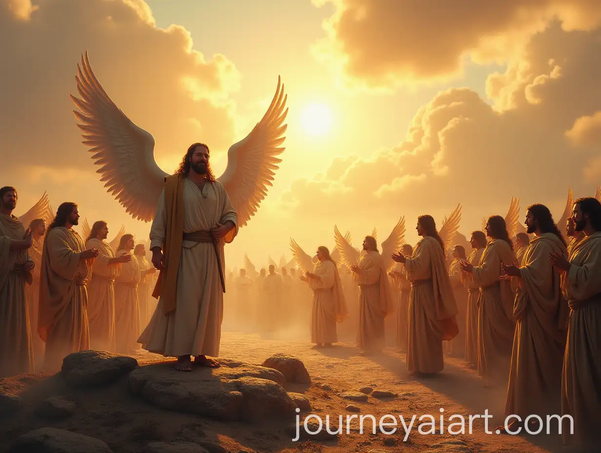 Angel-Semihaz-and-200-Angels-at-Mount-Hermon-Summit-in-a-Biblical-Scene