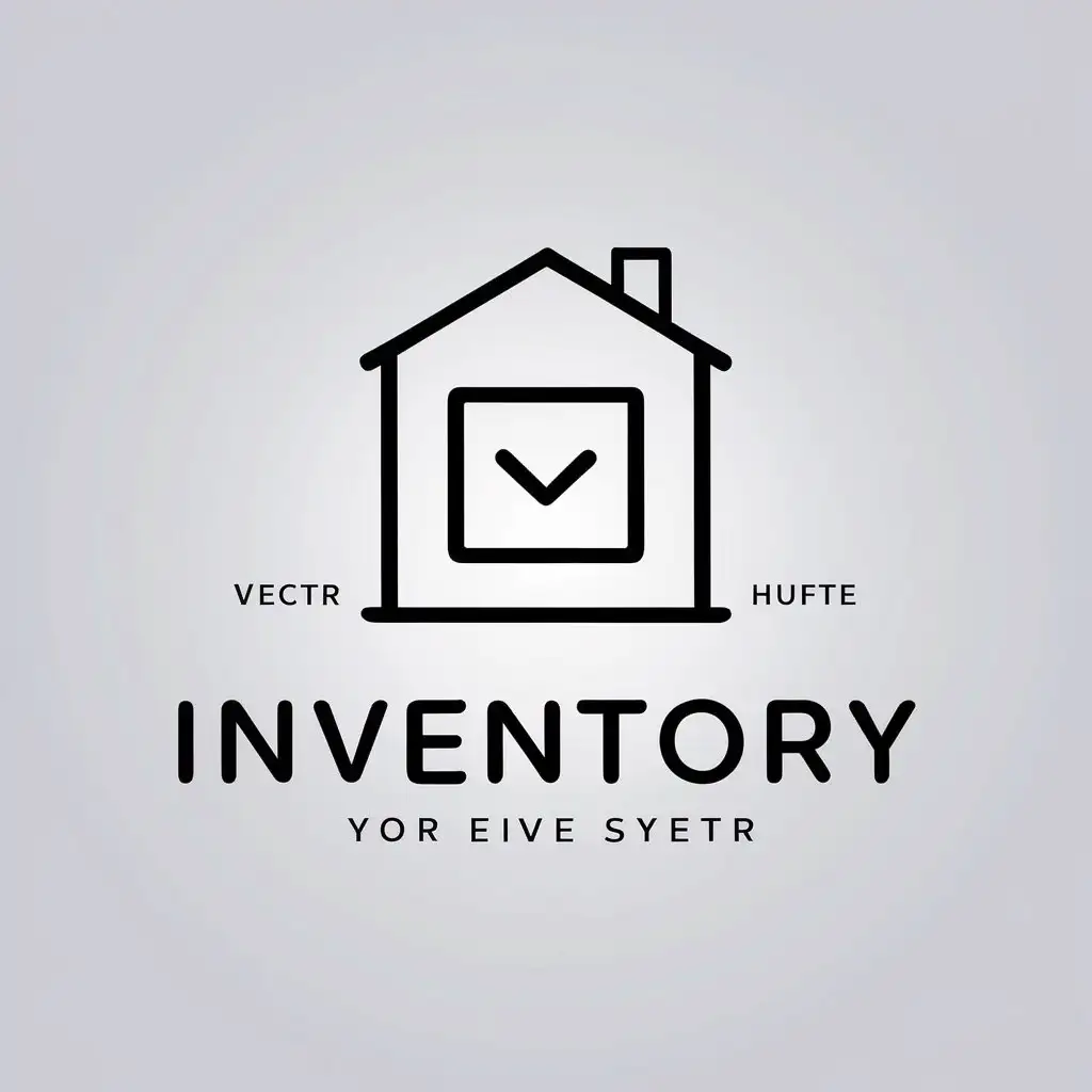 a vector logo design,with the text "inventory", main symbol:inventory,Minimalistic,clear background