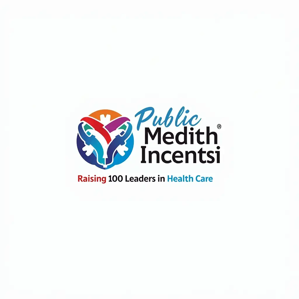 detailed and colorful Logo for a medical organization, with “Public Health Unity” and “Raising 100 Leaders in Health Care” on the bottom.