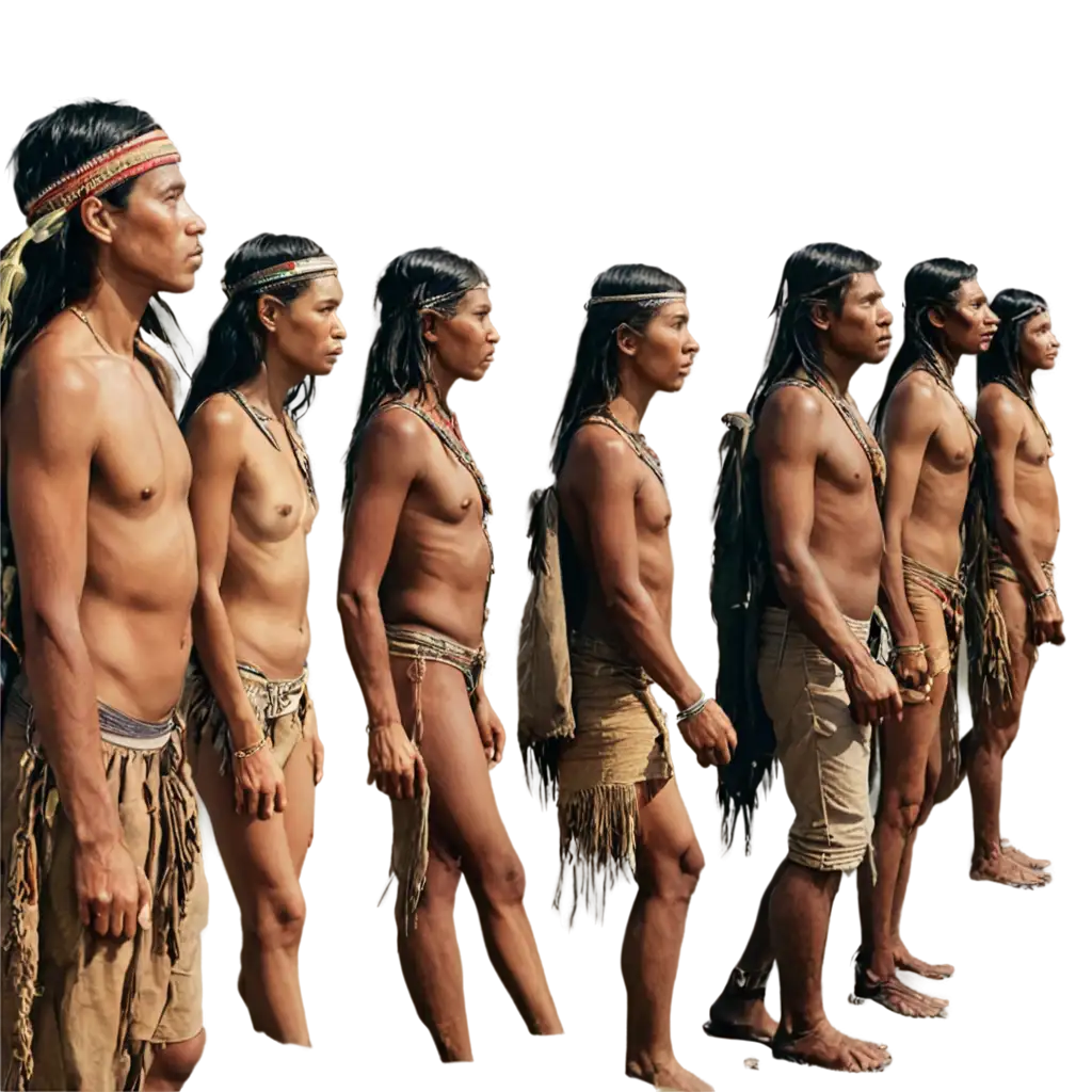 Realistic-PNG-Image-of-Indigenous-Amazon-Tribe-in-Profile-National-GeographicInspired