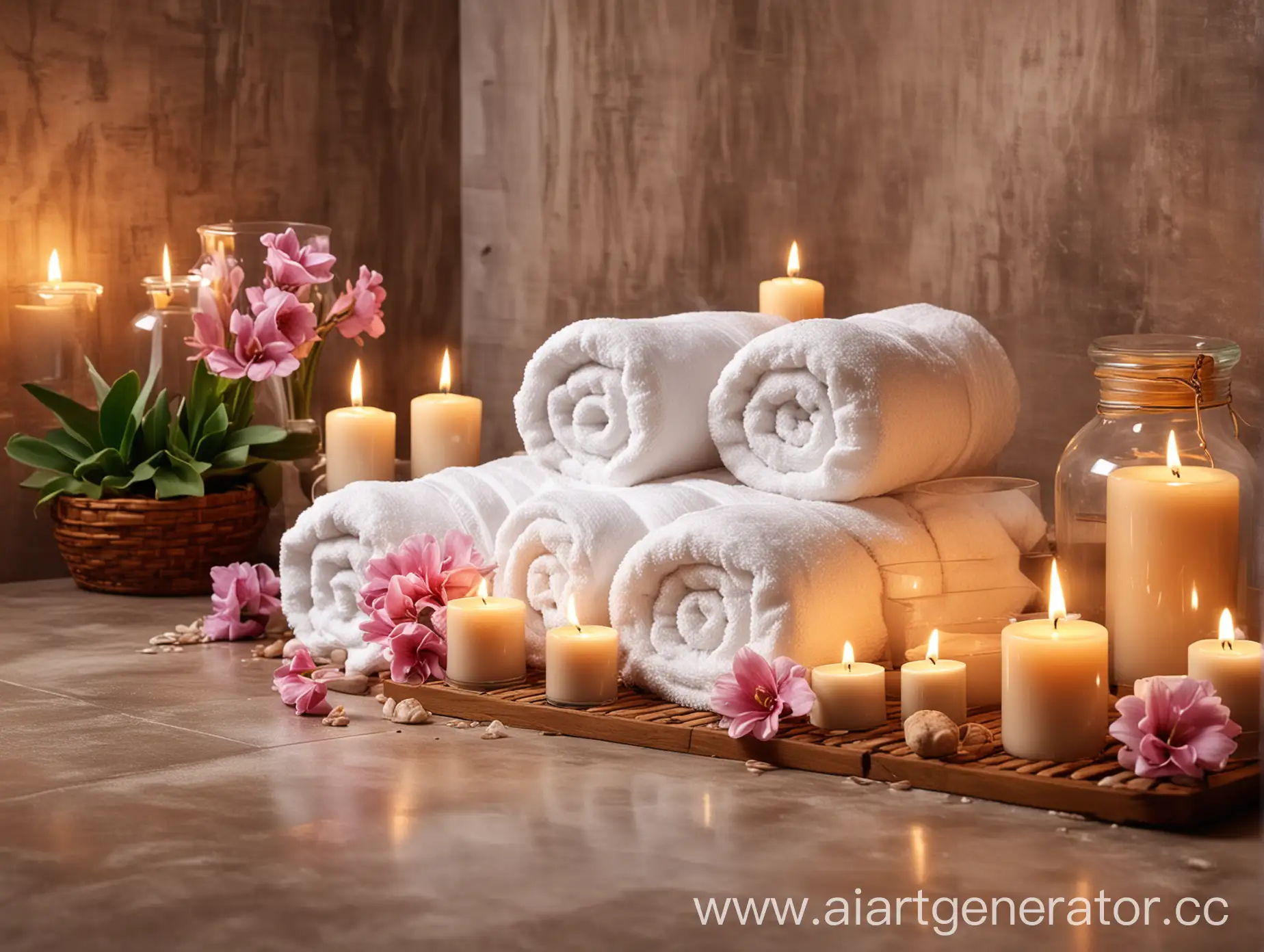 Tranquil-Luxury-Spa-Setting-with-Candles-and-Towels-for-Relaxation