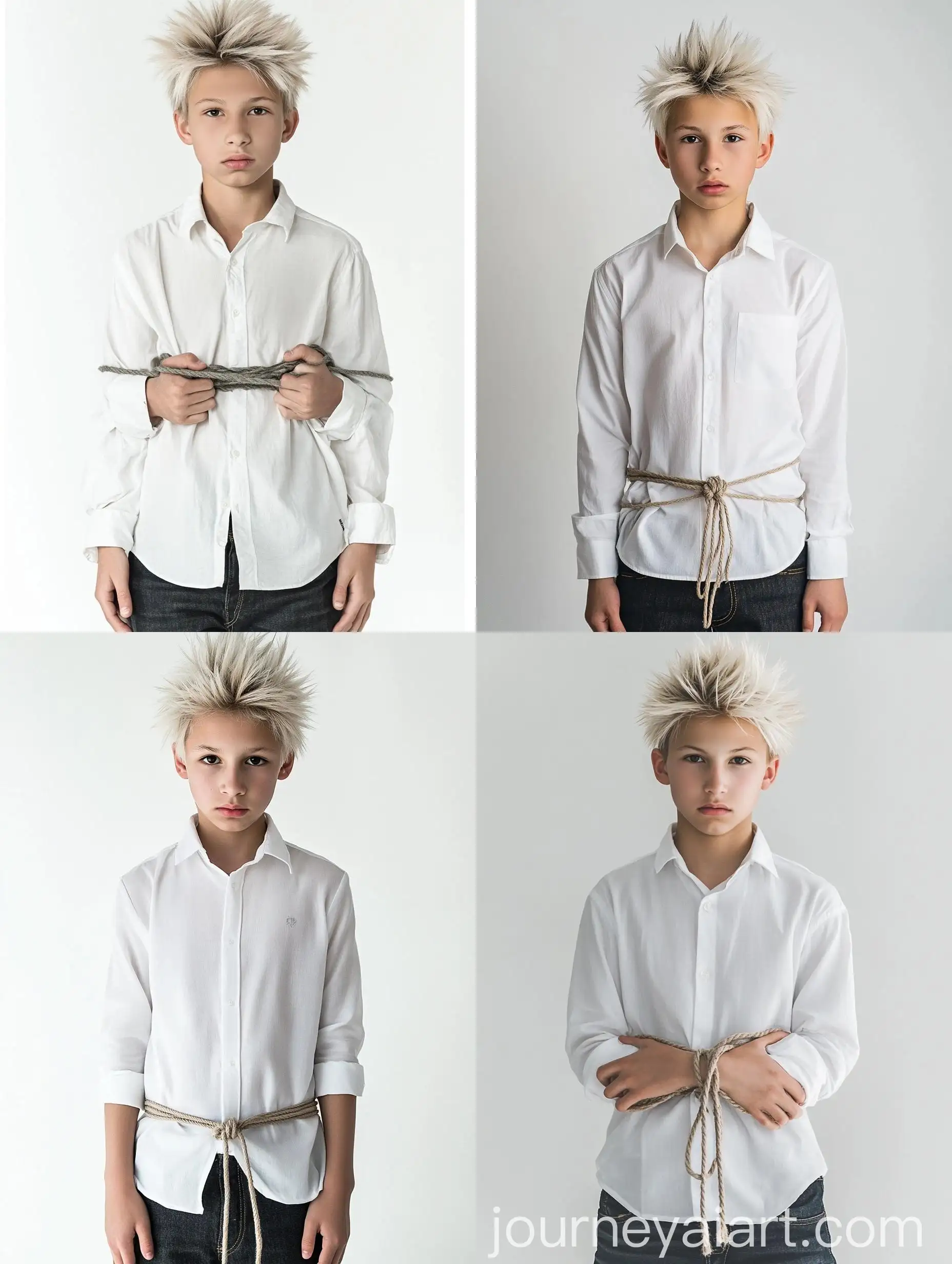 Teenage-Boy-Tied-Up-with-Ropes-in-White-Shirt-and-Jeans
