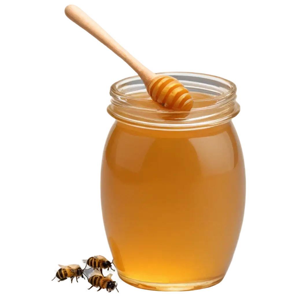 Delightful-Honey-PNG-Capturing-Nature-with-Bees-and-a-Spoon