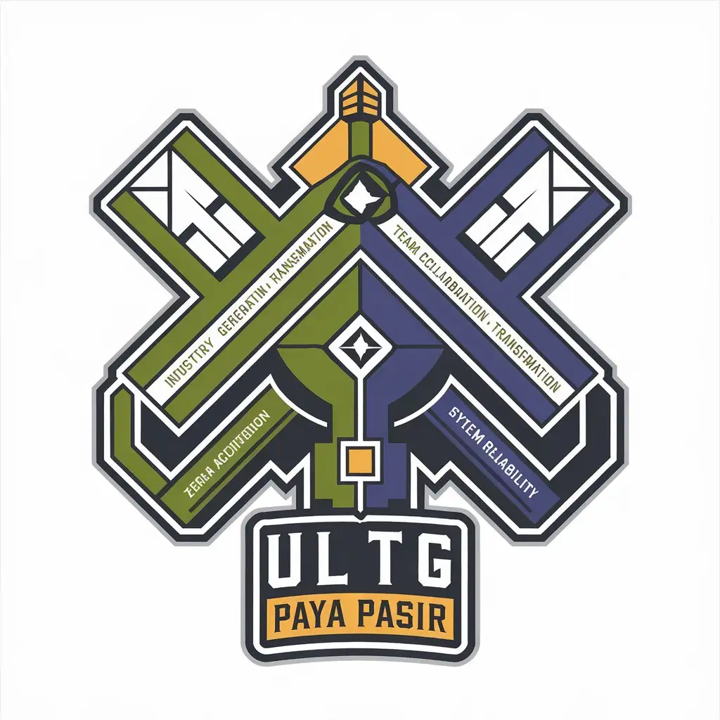 LOGO-Design-for-ULTG-PAYA-PASIR-Industry-Representation-in-Green-Blue-and-Yellow