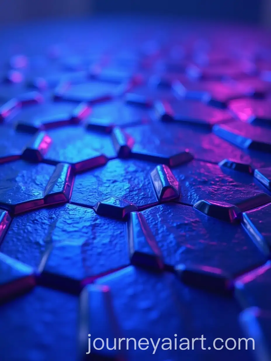Futuristic-Honeycomb-Surface-with-Neon-Light-for-Phone-Wallpaper