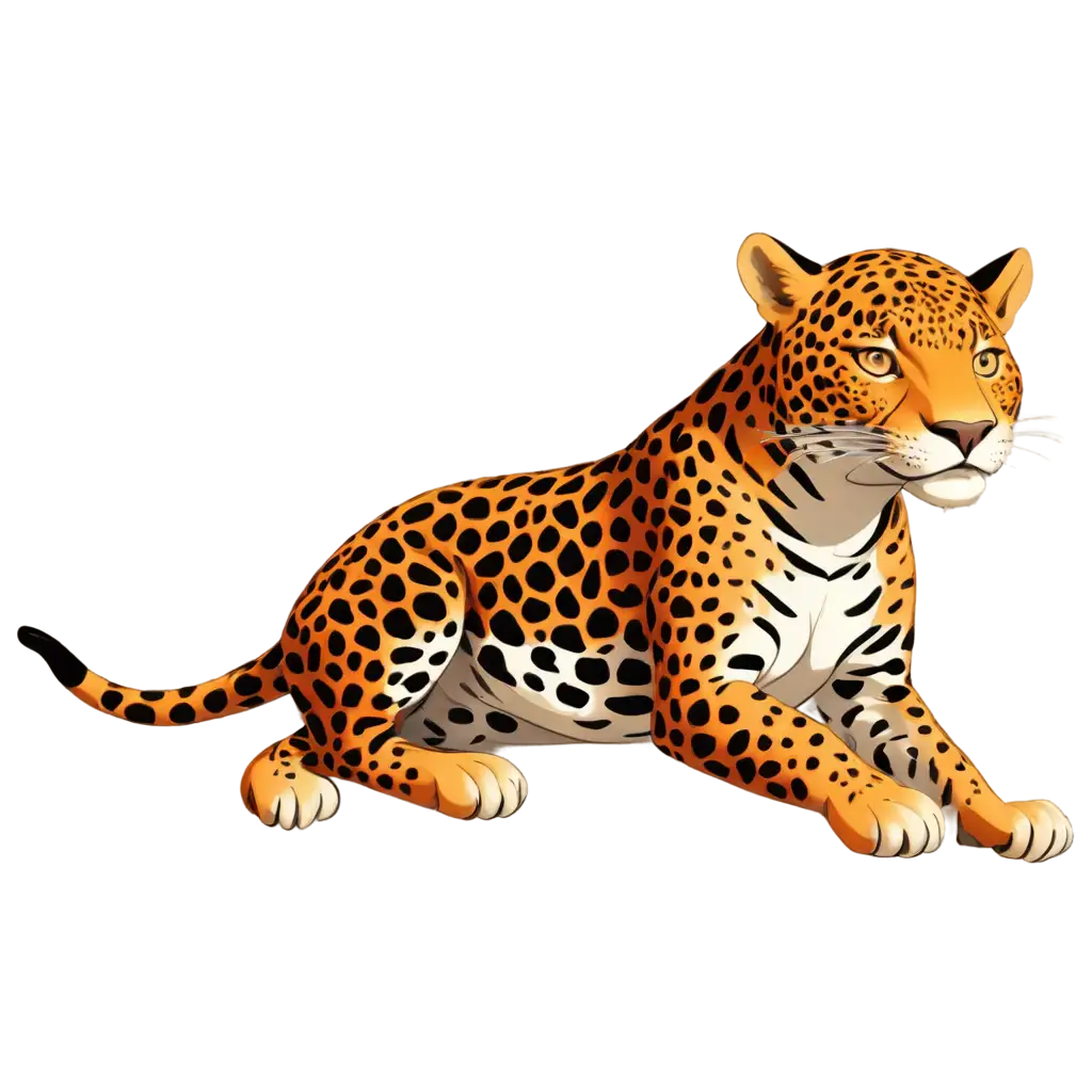 Cartoon-Style-PNG-Image-of-a-Relaxing-Jaguar-Captivating-Digital-Art