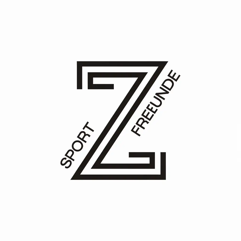 LOGO Design for Sportzfreunde Minimalistic Z Symbol for Sports Fitness Industry