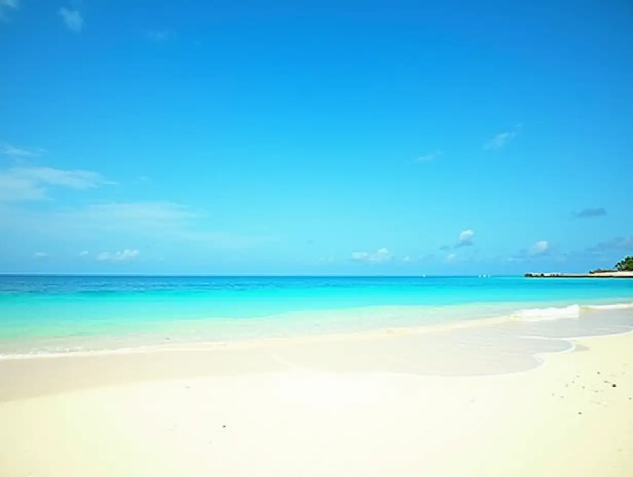 beautiful sandy beach and sea with clear blue sky background amazing beach blue sky sand sun daylight relaxation landscape view in phuket island thailand for summer and travel background