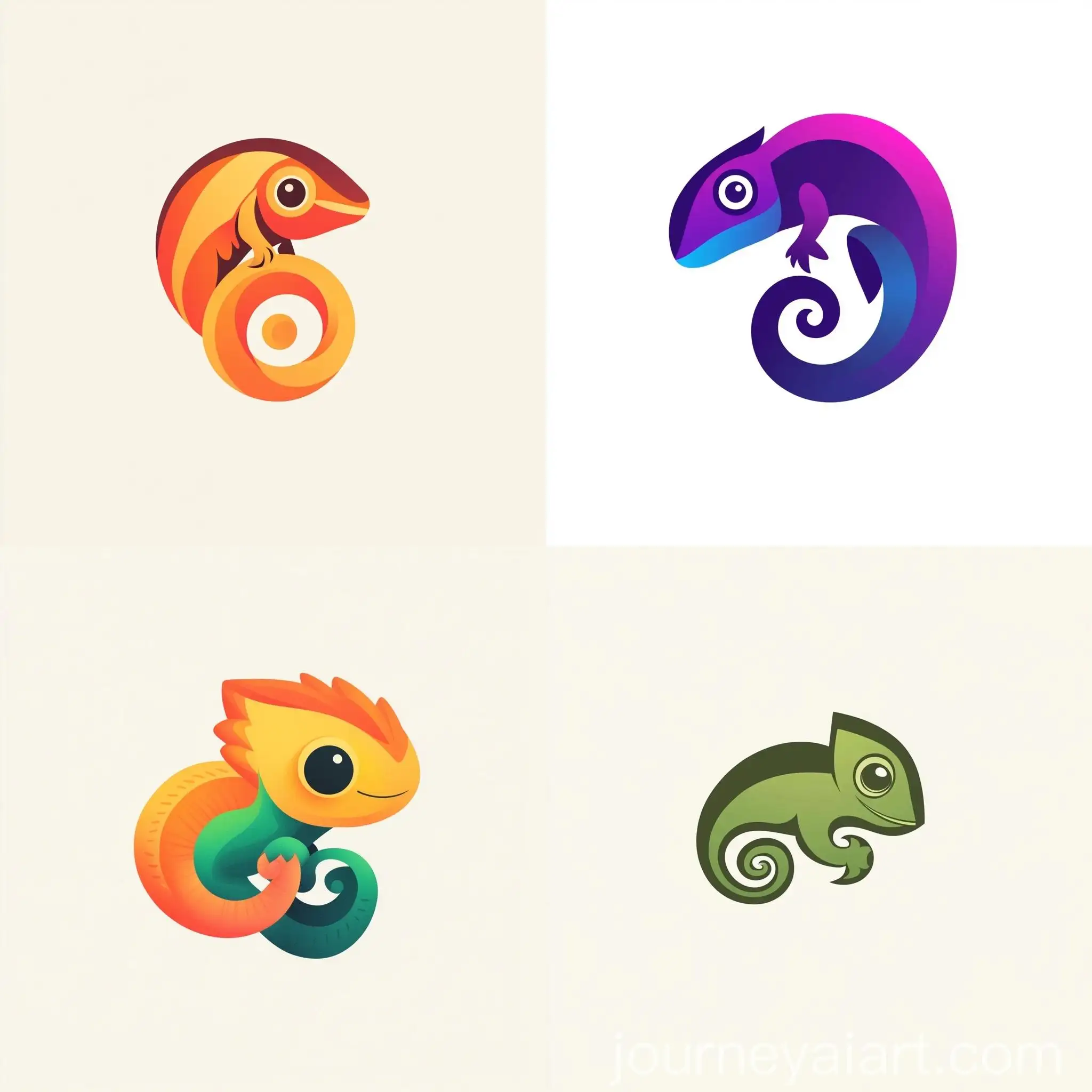 Playful-Minimalist-Chameleon-Logo-Design-for-Tech-Brand