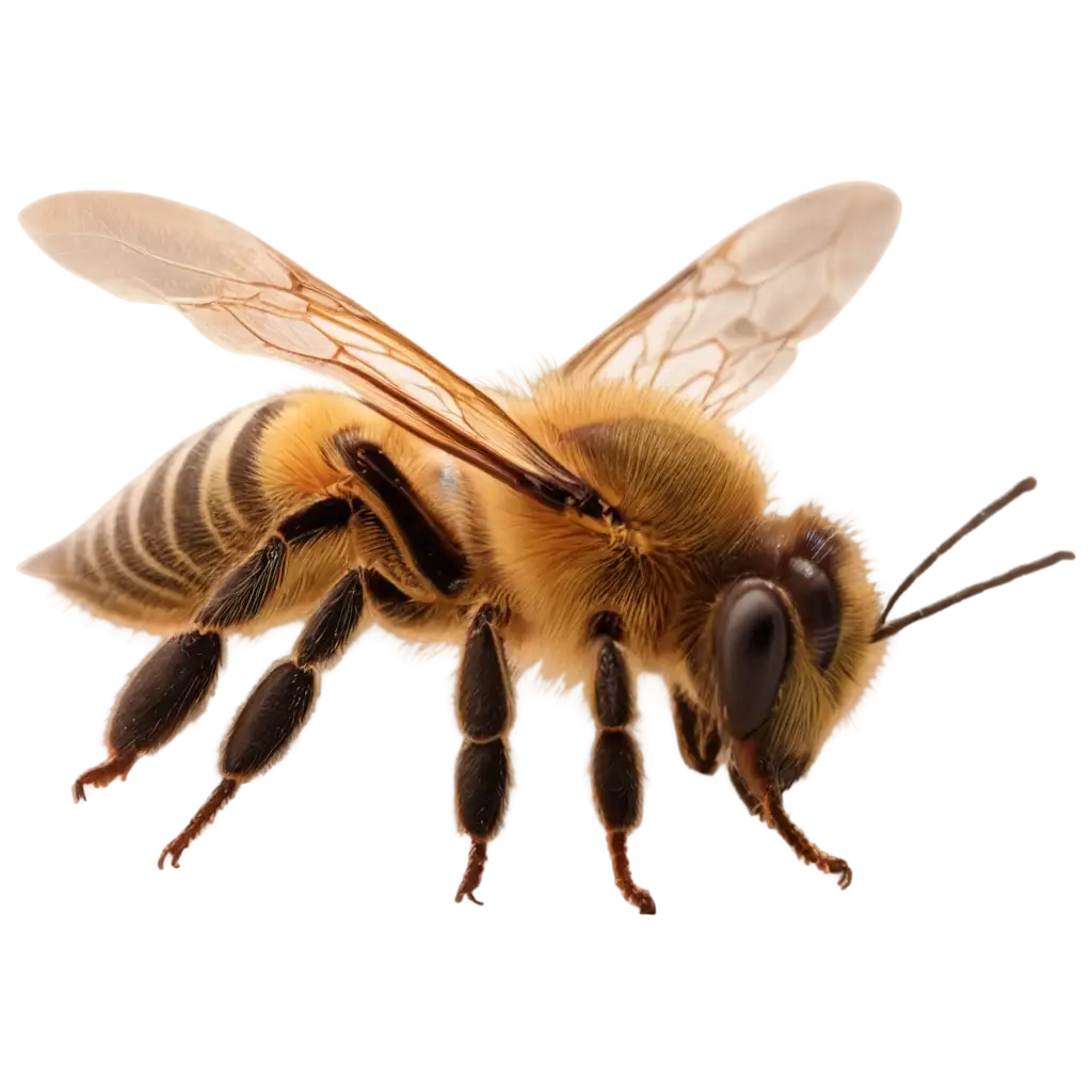 Realistic-Bee-PNG-Image-in-4K-Quality-Stunning-Detail-for-HighResolution-Design