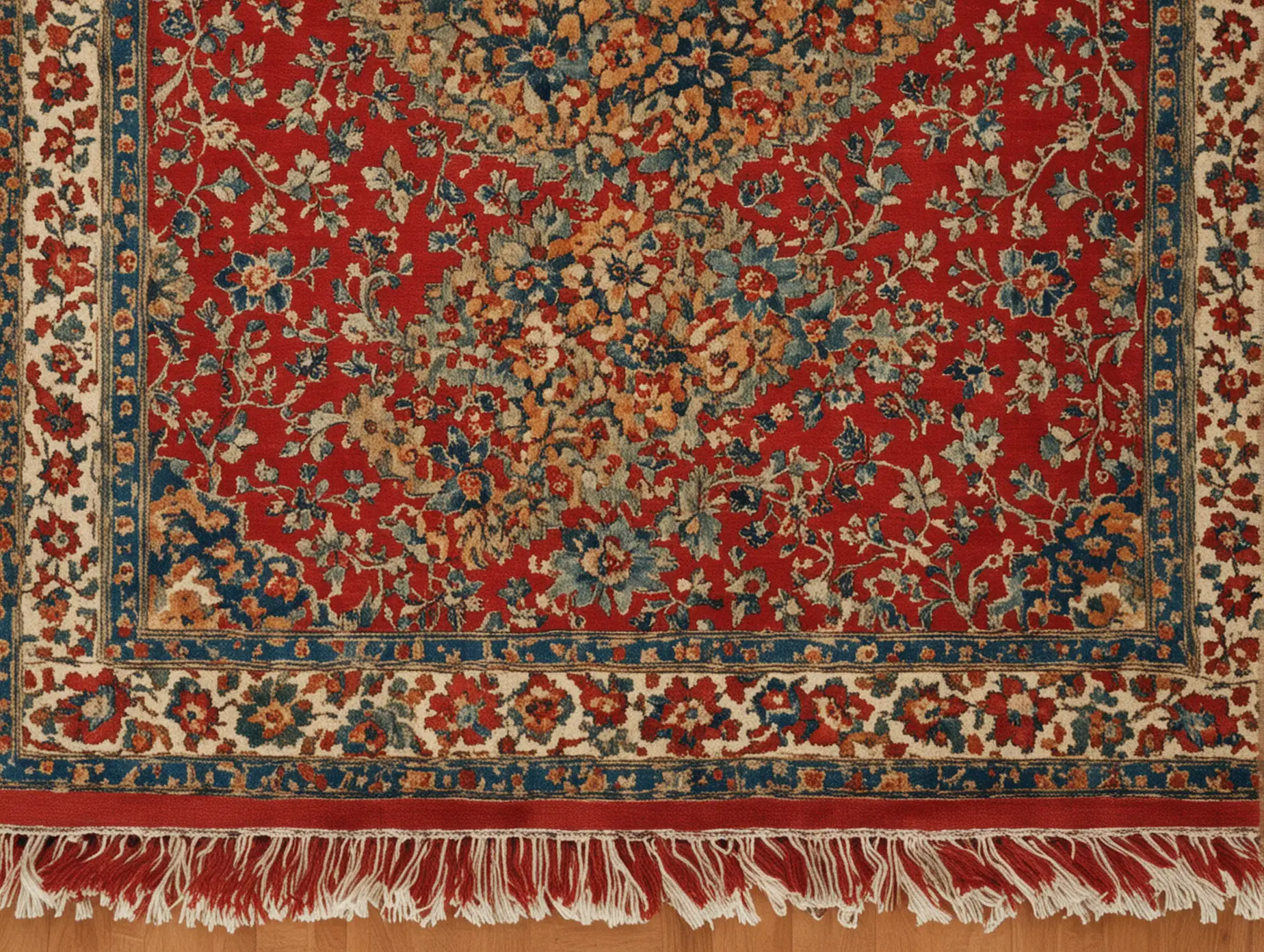 Elegant-CloseUp-of-a-Vintage-Red-Carpet-with-Floral-Patterns