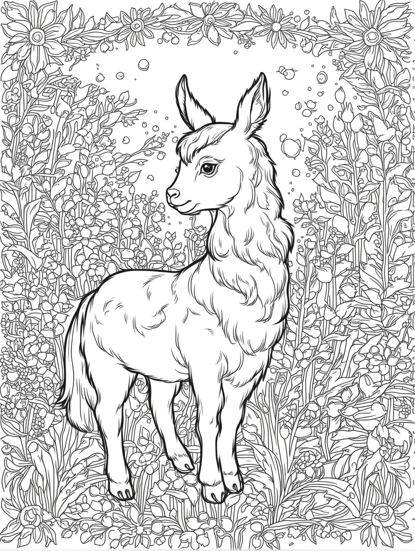 Cute-Domestic-Animals-in-a-Coloring-Book-Style