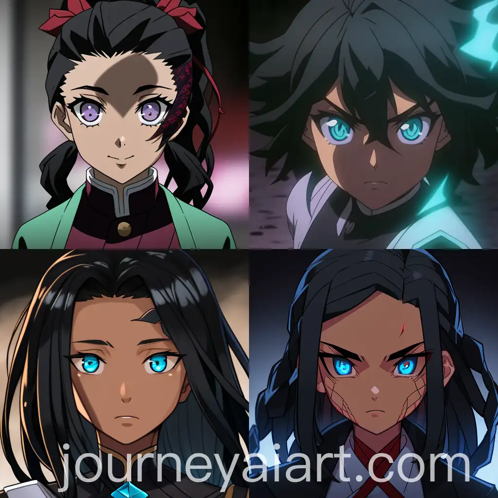 Anime-Demon-Slayer-Female-Character-with-Blue-Eyes-Tanned-Skin-and-Black-Hair