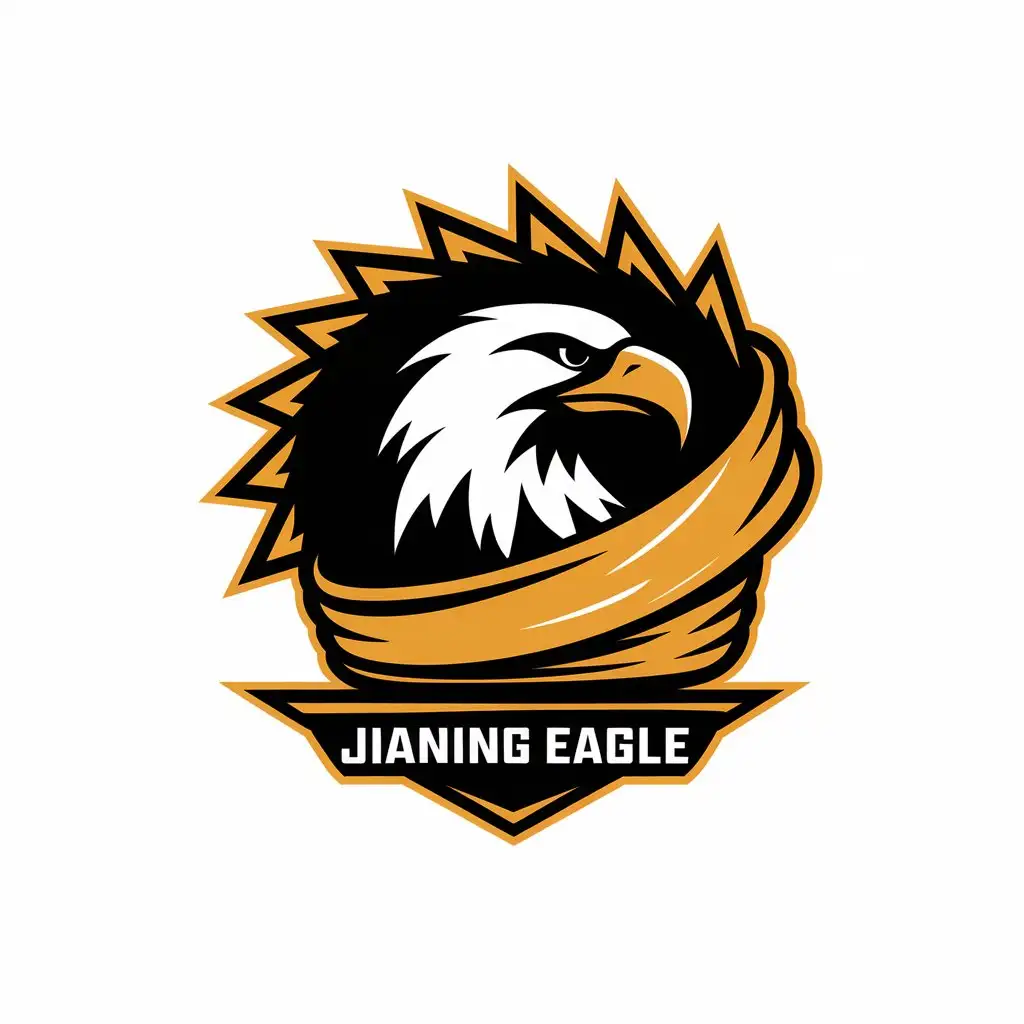 LOGO Design for Jianing Eagle Spiky Car Sticker Wrapping Around Majestic Eagle for Automotive Industry