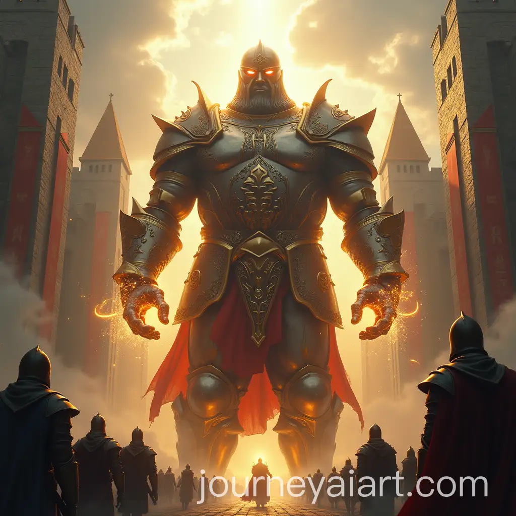 Majestic-Giant-in-a-Medieval-Kingdom-with-Glowing-Armor-and-Magical-Energy