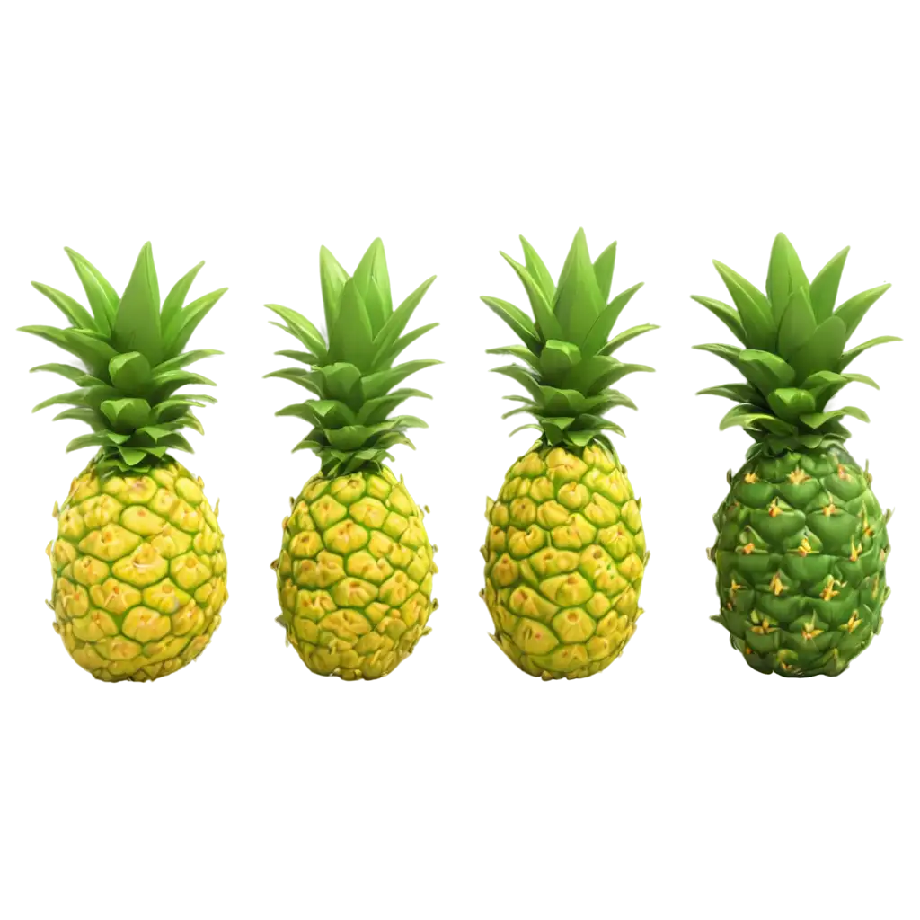 3D-Pineapple-PNG-Captivating-and-Realistic-Render-for-Versatile-Visual-Content