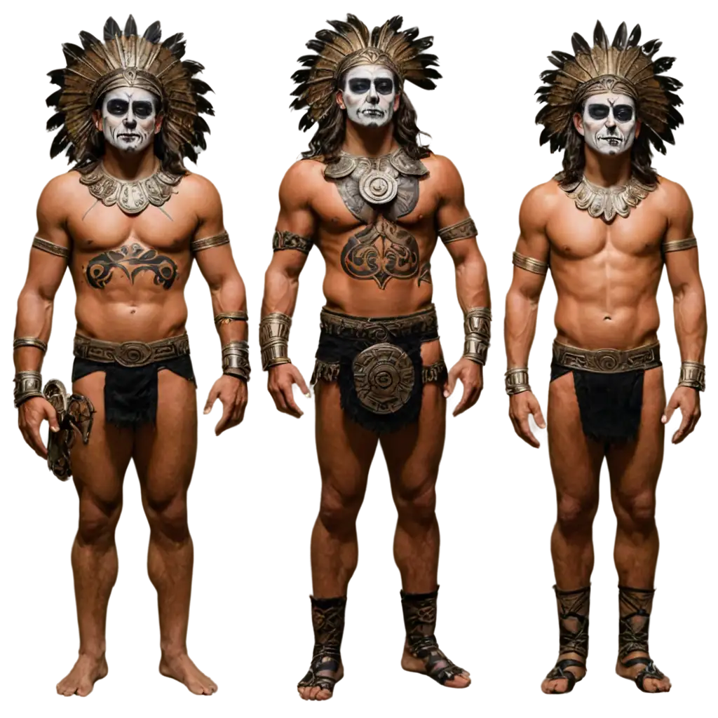 Powerful-Aztec-Warriors-PNG-Image-Depicting-Muscular-Figures-from-Aztec-Culture