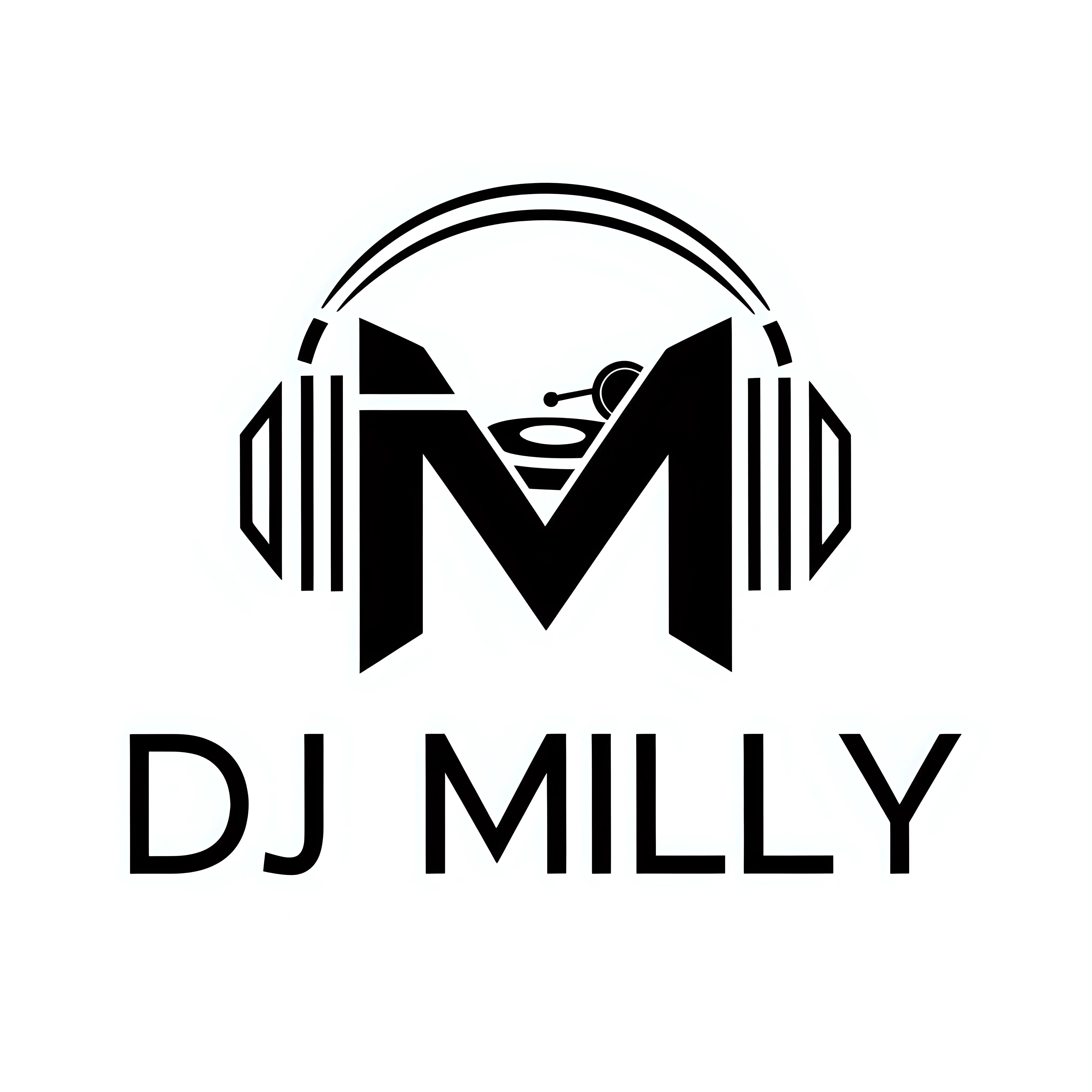 Modern DJ Logo Design Clean and Stylish MILLY Logo Concept