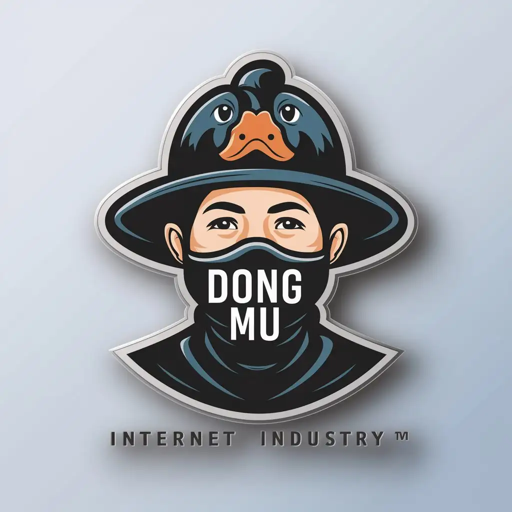 LOGO-Design-For-Movie-Elements-Person-with-DuckBilled-Hat-and-Dong-Mu-Mask