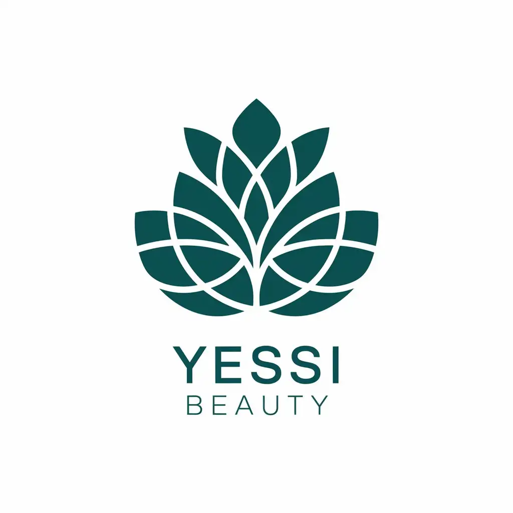 LOGO-Design-for-Yessi-Beauty-Elegant-Leaves-Symbol-with-Spa-Industry-Aesthetics