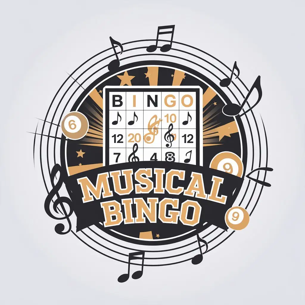 LOGO-Design-for-Musical-Bingo-Vector-Design-with-Bingo-Balls-Musical-Notes-and-Instruments