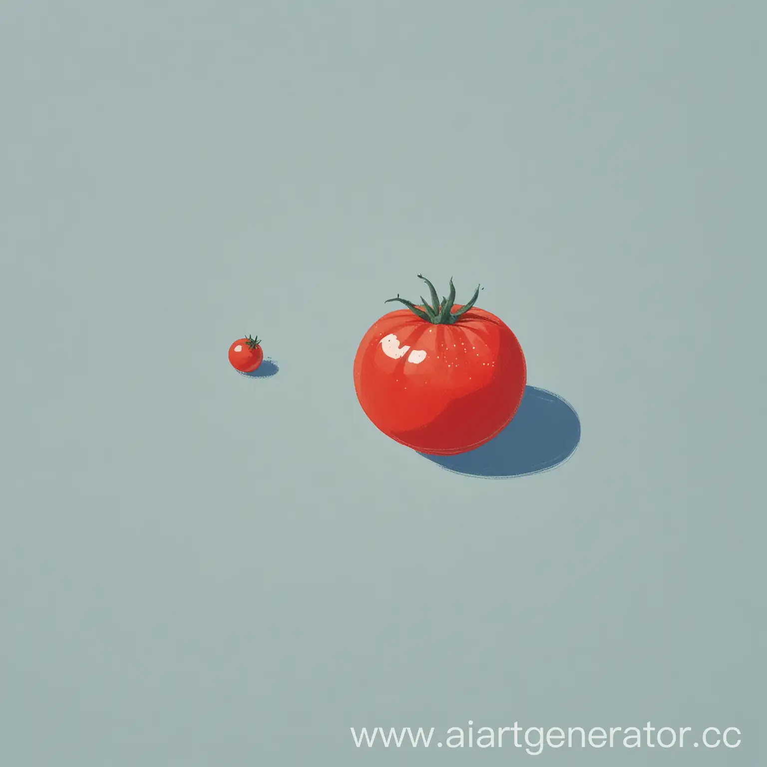 Minimalist-Illustration-of-First-Joy-in-Blue-and-Red-Pastel-Tones