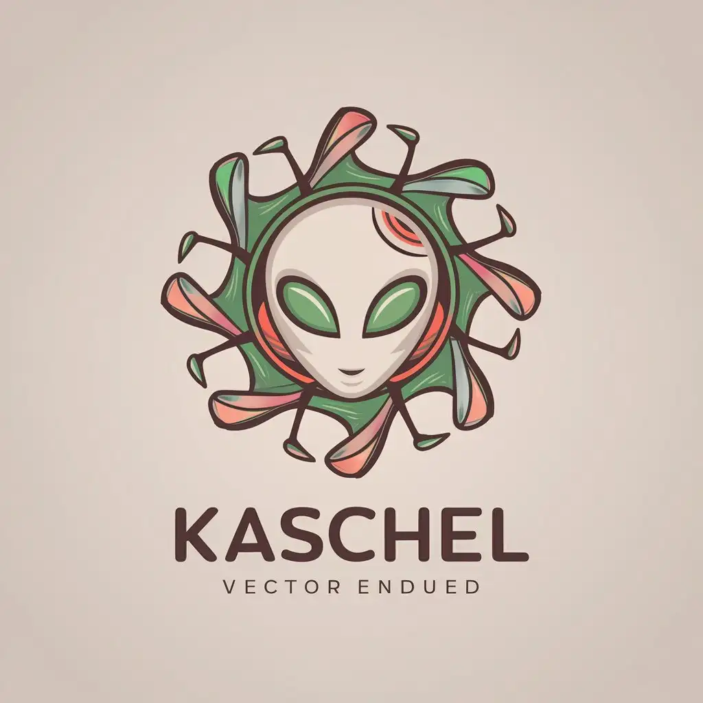 LOGO Design for Kaschel Psychedelic Space Abstract Music Technology Alien Theme