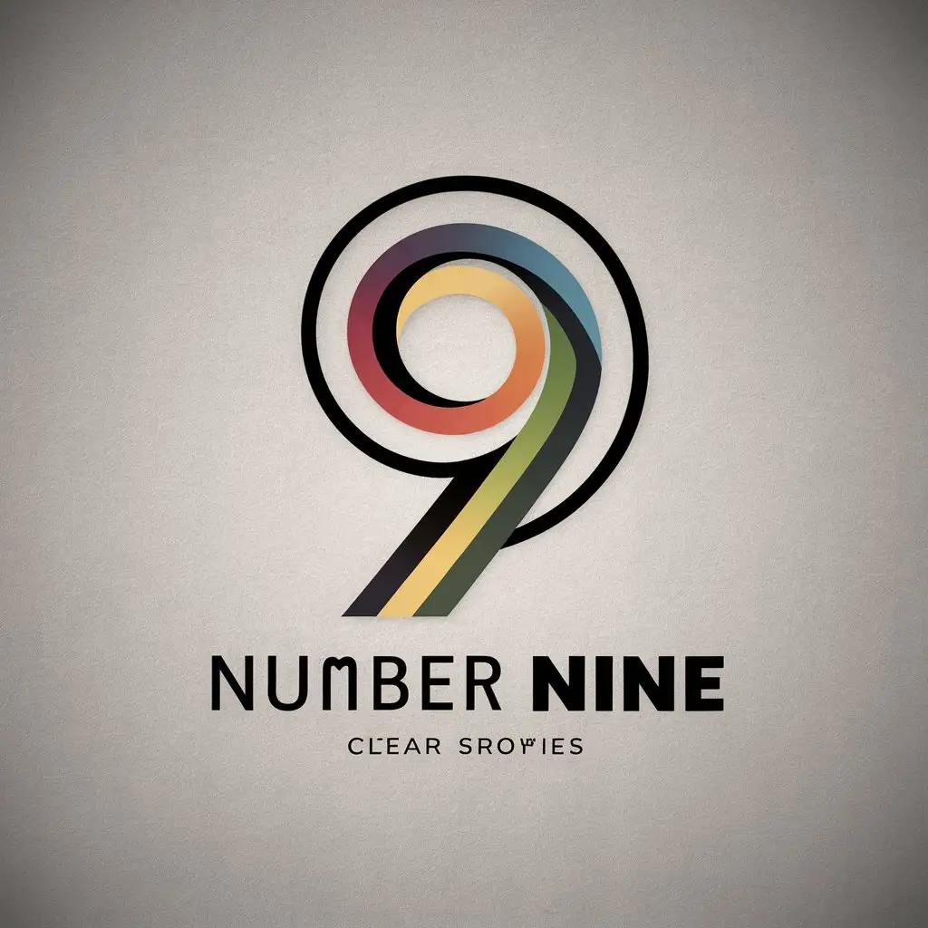 LOGO Design For Number Nine Colorful and Modern Vector Logo