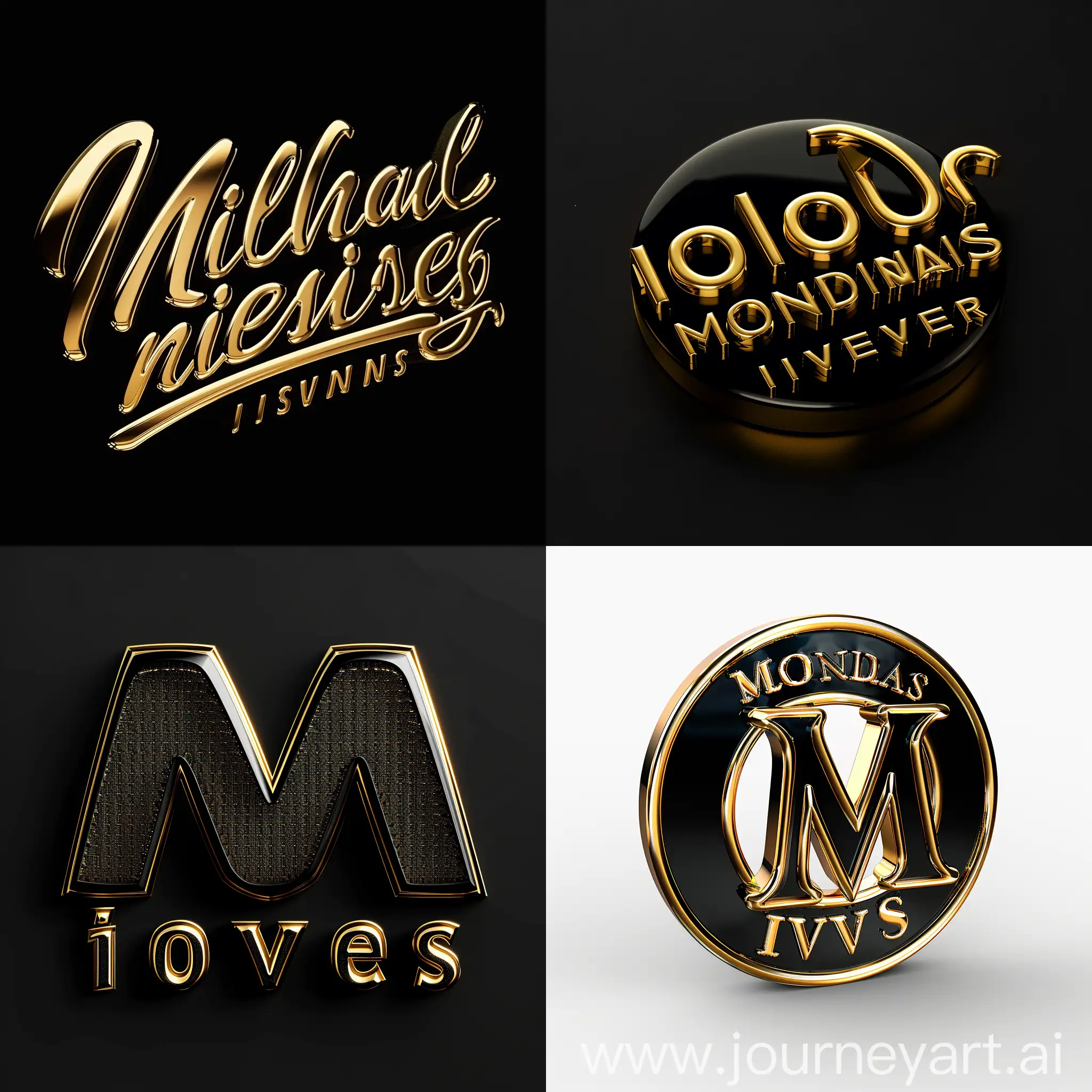 Luxurious-3D-Millionaires-Invest-Logo-in-Black-and-Gold-Colors