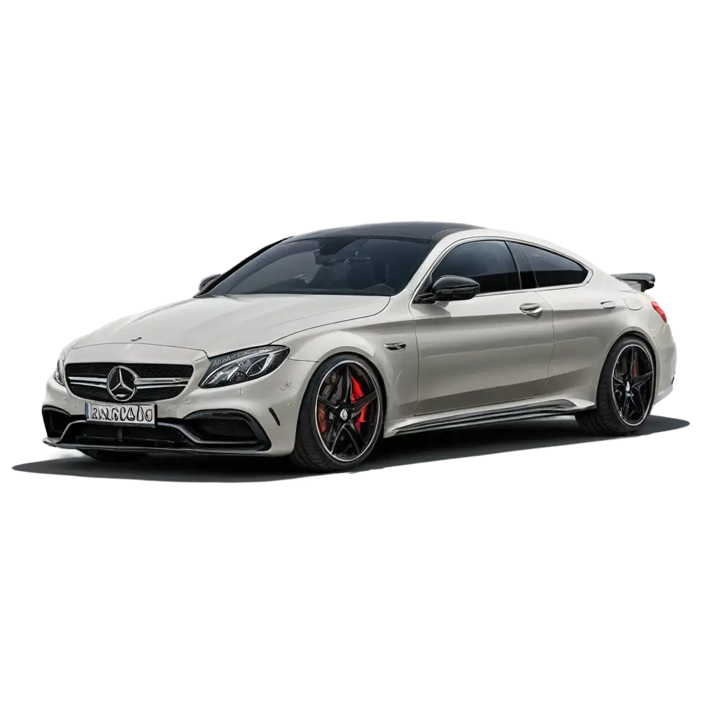 Mercedes-C63-AMG-PNG-Image-with-Logo-Speed-Horsepower-and-KW-Details-for-Framed-Artwork