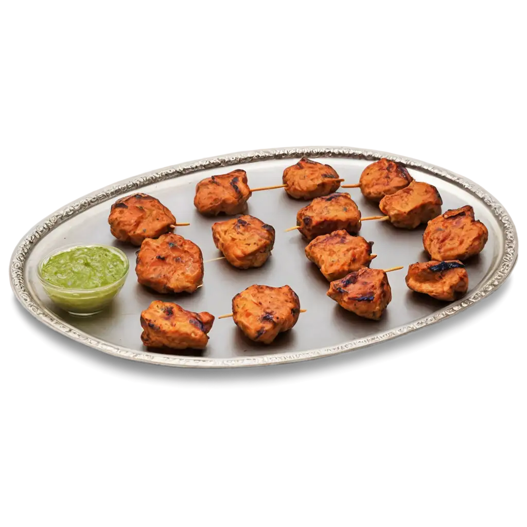 HighQuality-PNG-of-Chicken-Tikka-Kebabs-with-Chutney-on-a-Tray-for-Food-Photography