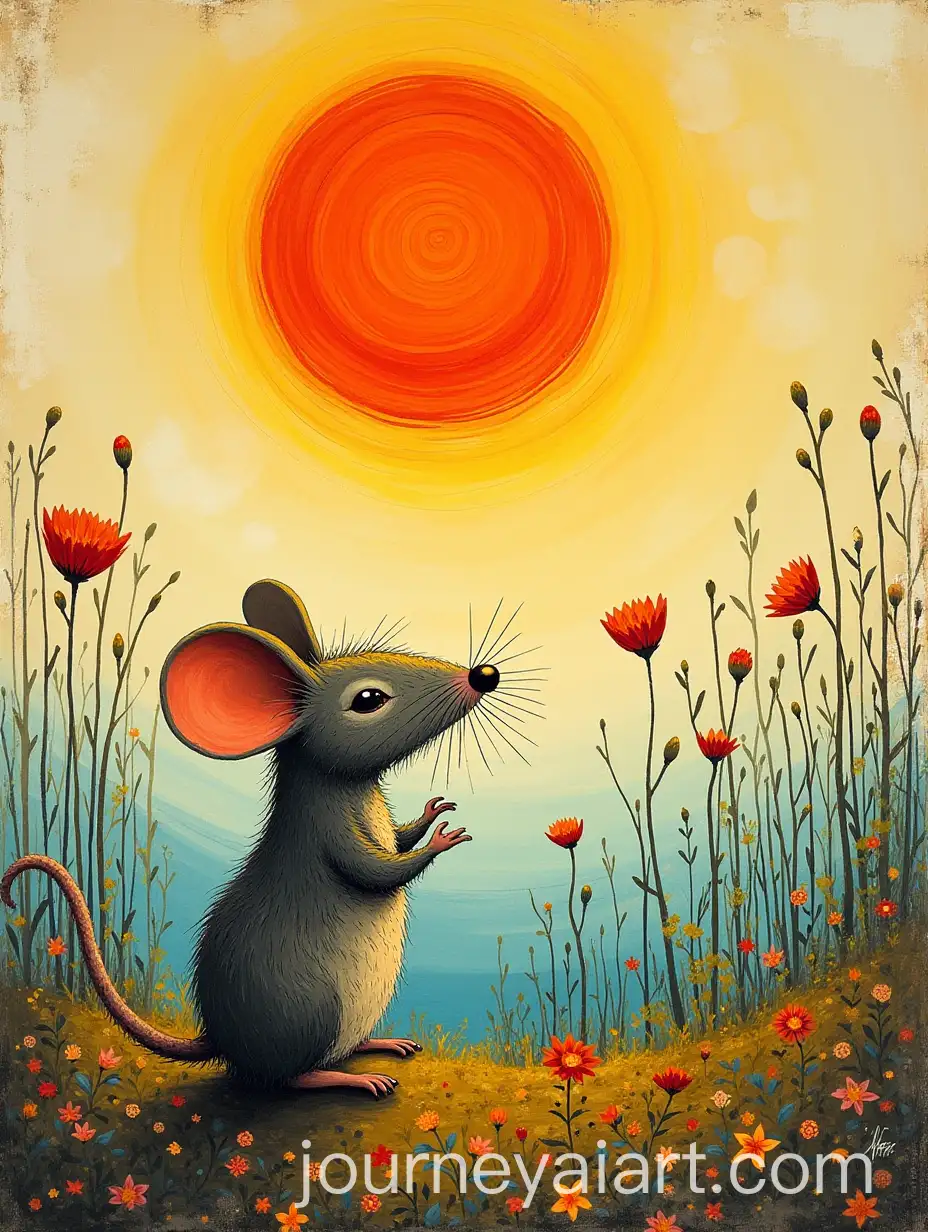 Doodle-Mouse-Waiting-for-the-Doodle-Sun-in-a-Doodle-World-Inspired-by-Oskar-Kokoschka-and-Hans-Holbein