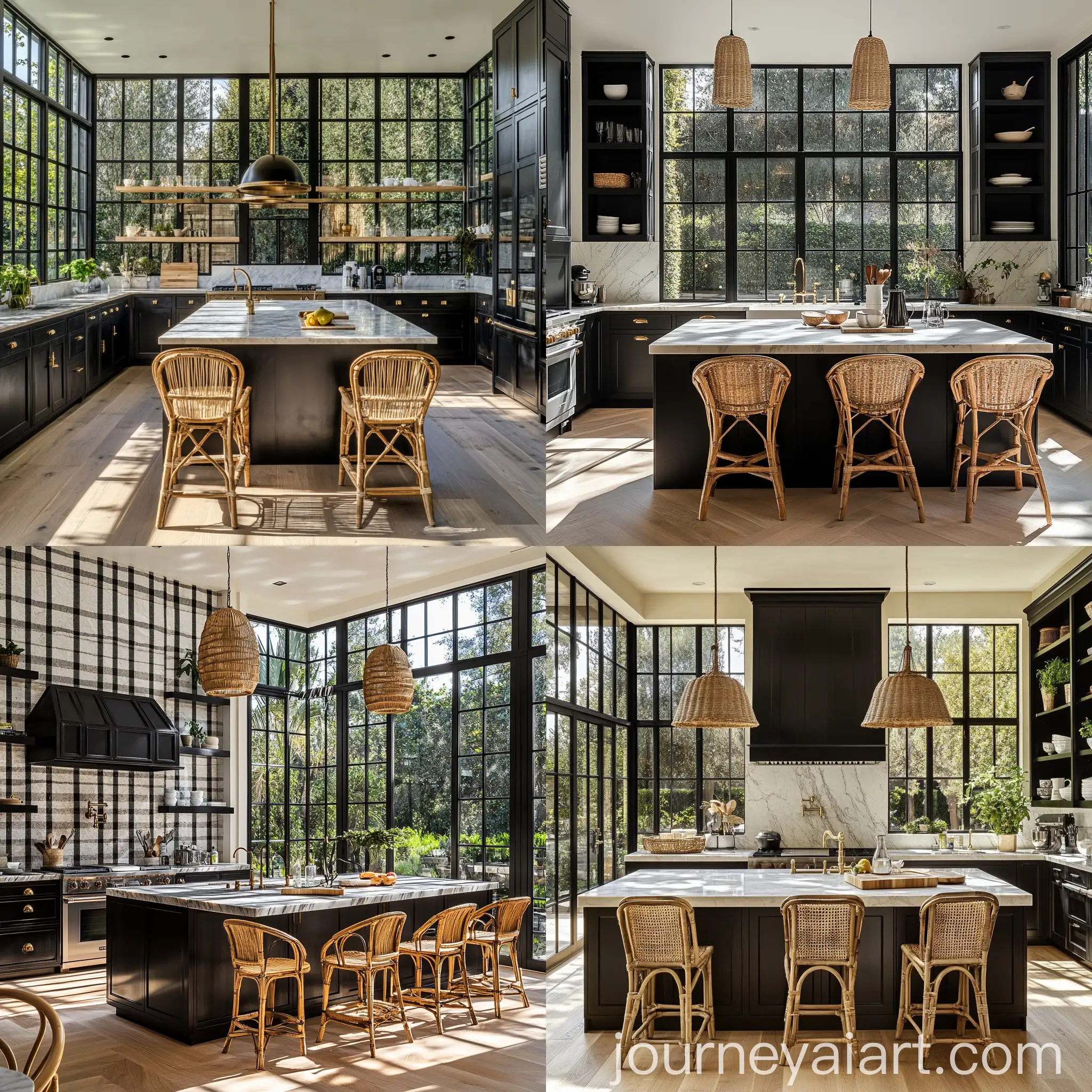 Spacious-Kitchen-with-Checkered-Window-and-Greenhouse-View
