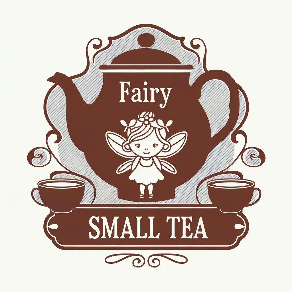 a vector logo design,with the text "fairy small tea", main symbol:Tea, little girl,Moderate,be used in Restaurant industry,clear background