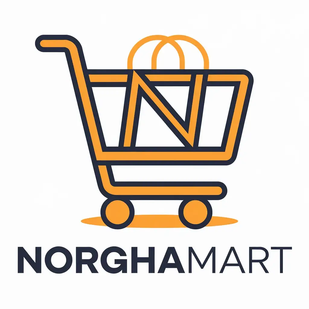 LOGO Design for Norghamart Vector Shopping Cart with Retail Industry Focus