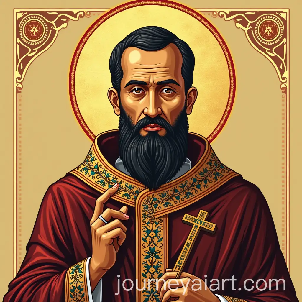 Traditional-Egyptian-Orthodox-Icon-of-Bishop-Anba-Moussa