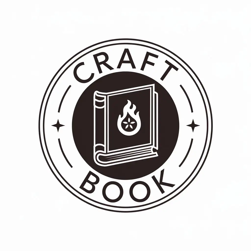 LOGO Design for Craft Book Book Fire Magic and Craft Creation Theme for Technology Industry