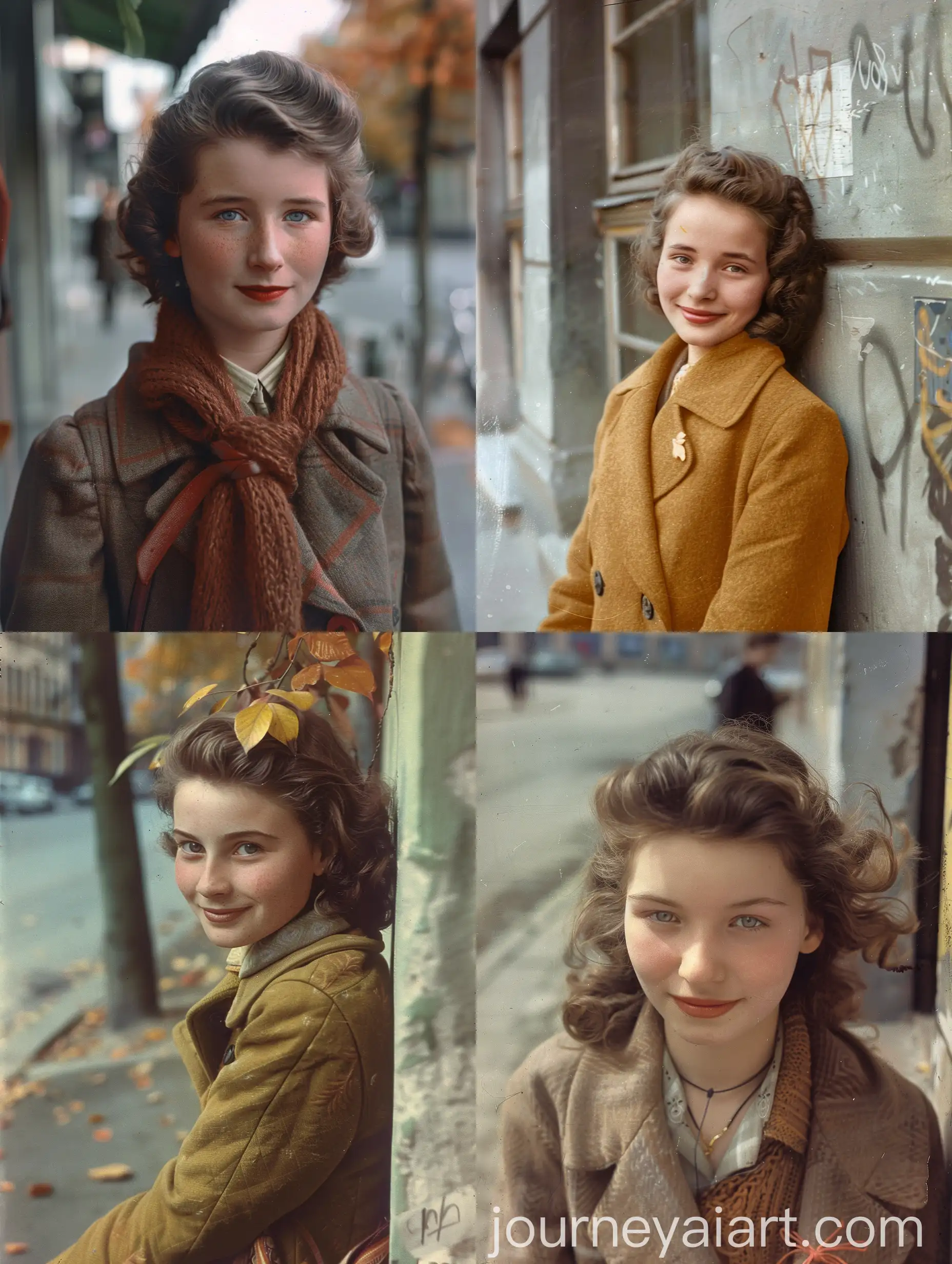 Smirking-German-Girl-1947-Street-Portrait-in-Photorealistic-Style