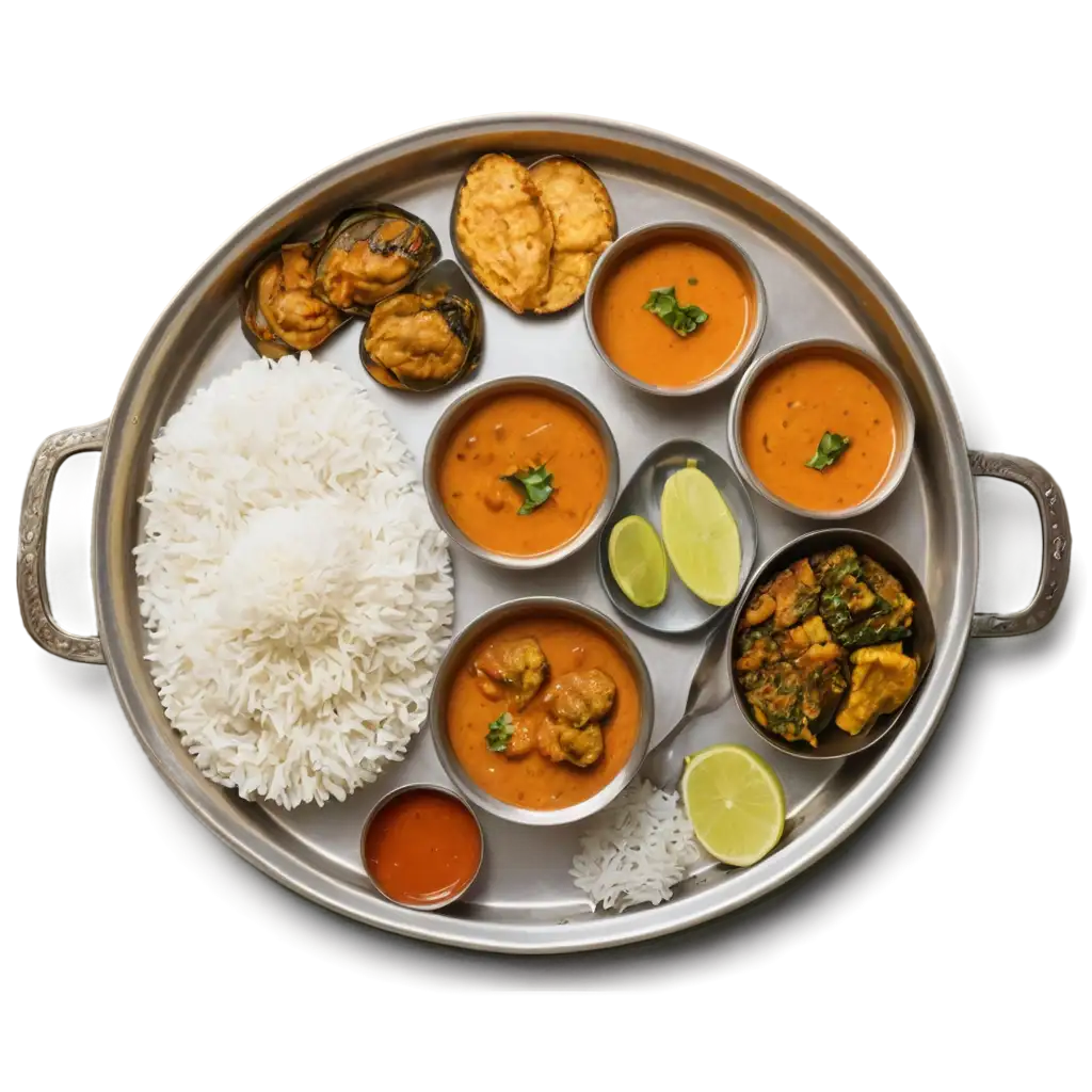 Konkani-Thali-with-Fish-Top-View-PNG-Image-for-Culinary-and-Cultural-Designs