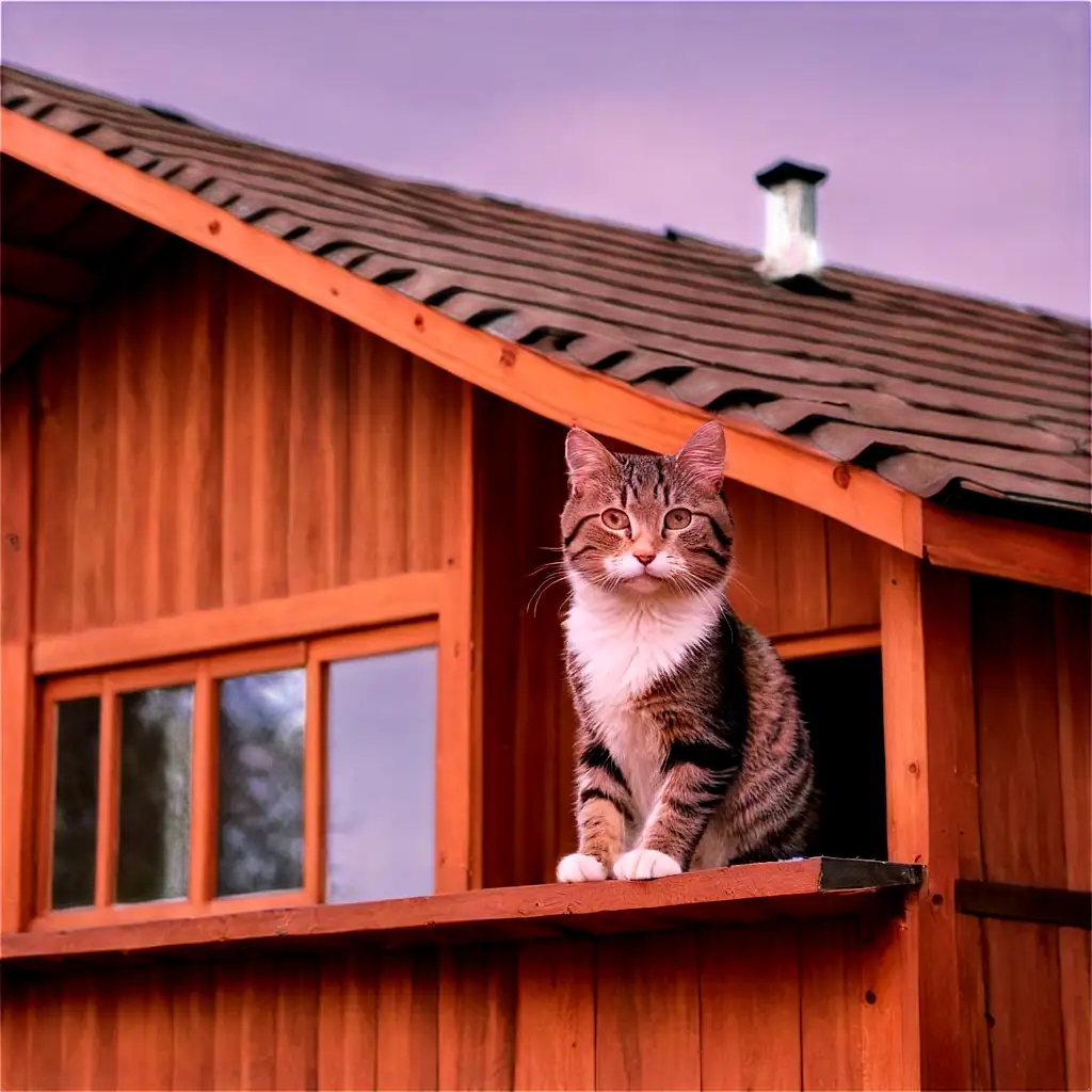 Kitty-on-a-House-Roof-PNG-Image-PerfectPNG-Image-Usage-Scenarios-for-Clear-HighQuality-Designs