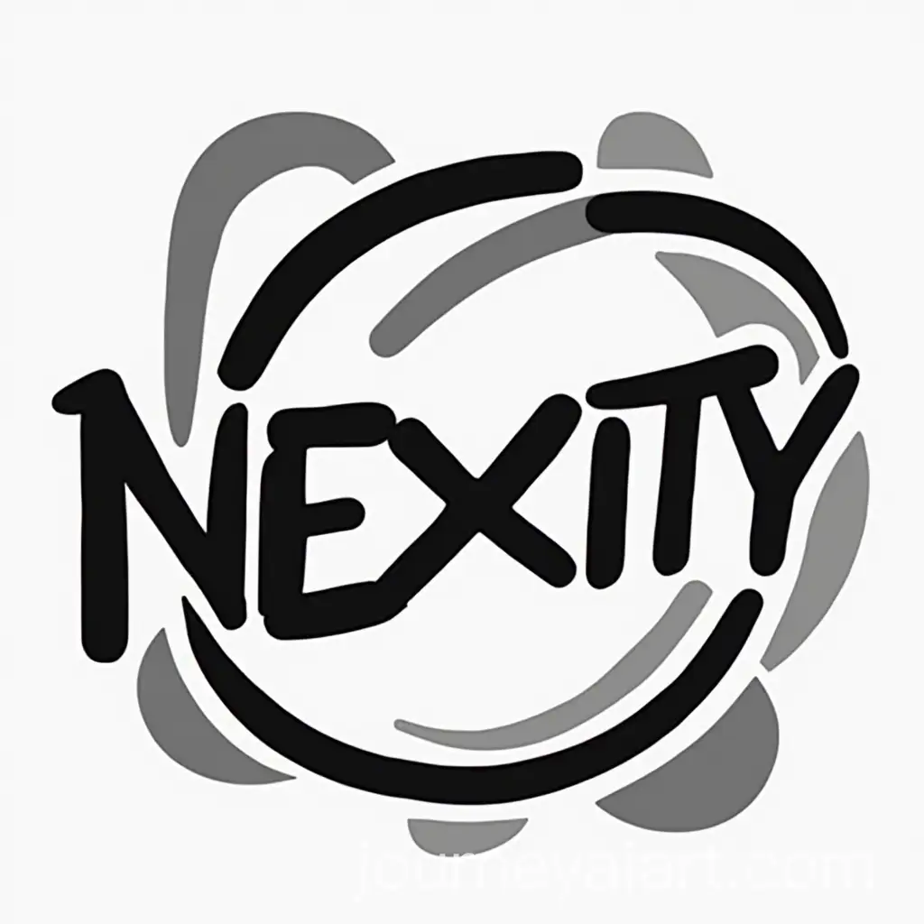 Social-Network-App-Logo-Design-with-NEXTITY-in-Black-Variant