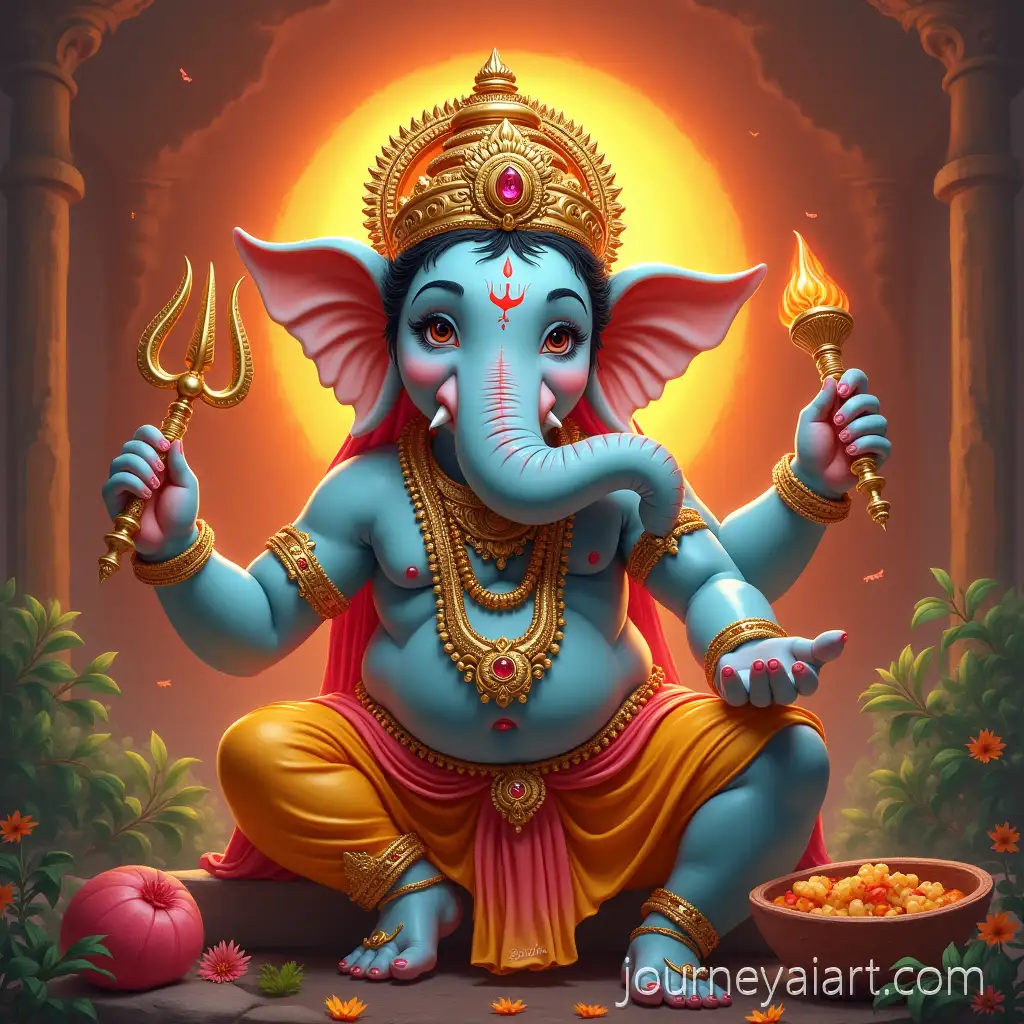 VVasudev-Krishna-Announcementasudev-Krishna-Declaration-Scene-with-Spiritual-Elements