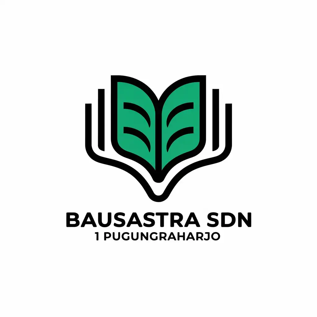 LOGO-Design-For-Bausastra-SDN-1-Pugungraharjo-Educational-Book-Theme-with-Clear-Background