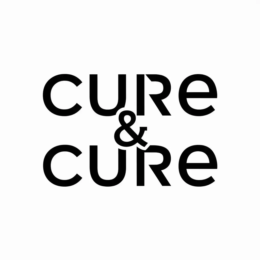 a vector logo design,with the text "cure&cure", main symbol:cure&cure,Moderate,clear background