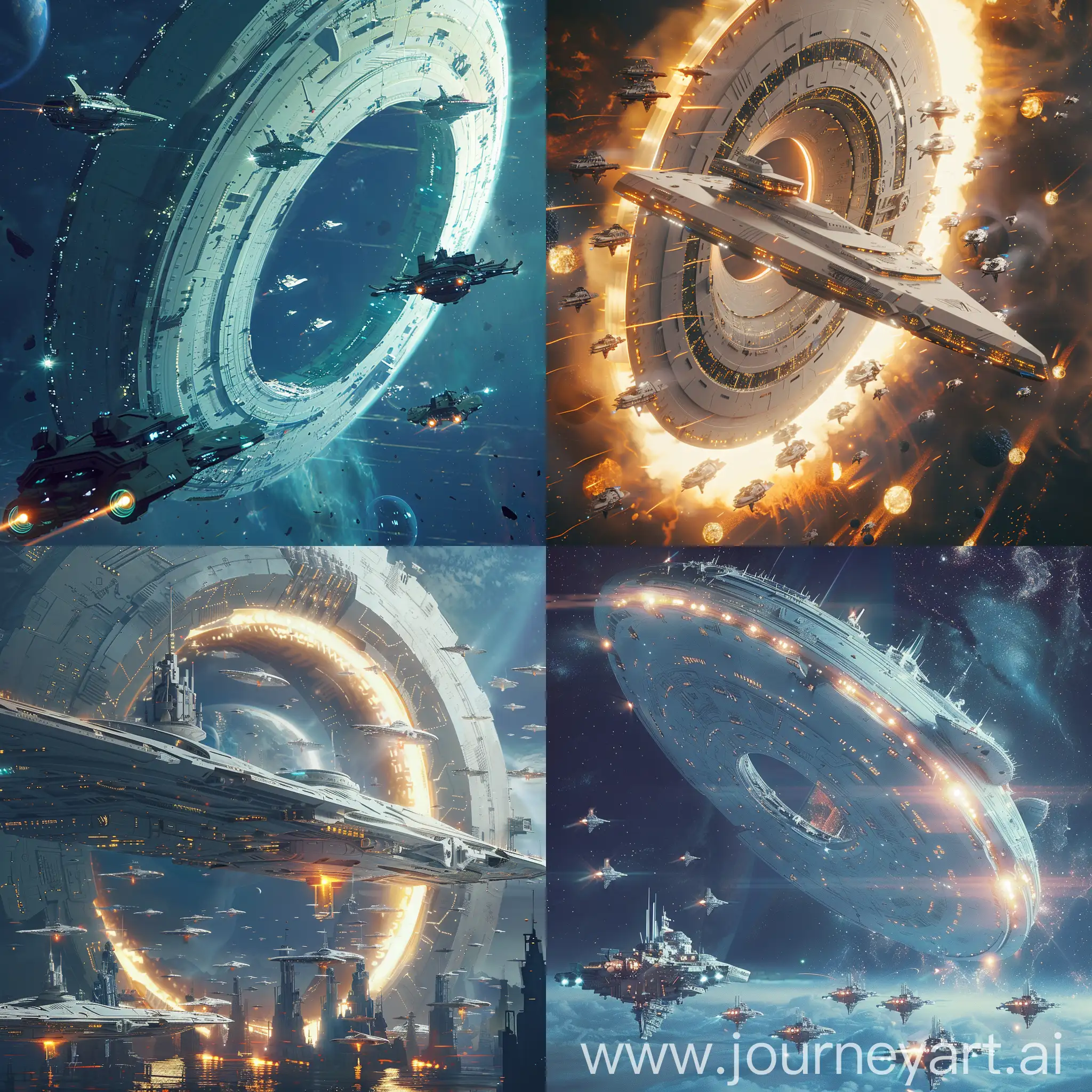 Giant-White-Spaceship-Fleet-Enters-Glowing-Interdimensional-Portal