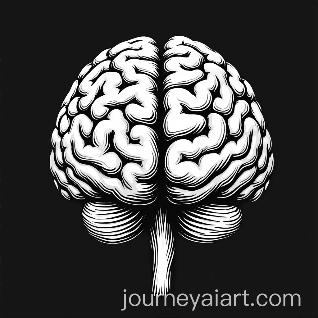 Black-and-White-Vector-Outline-of-a-Brain